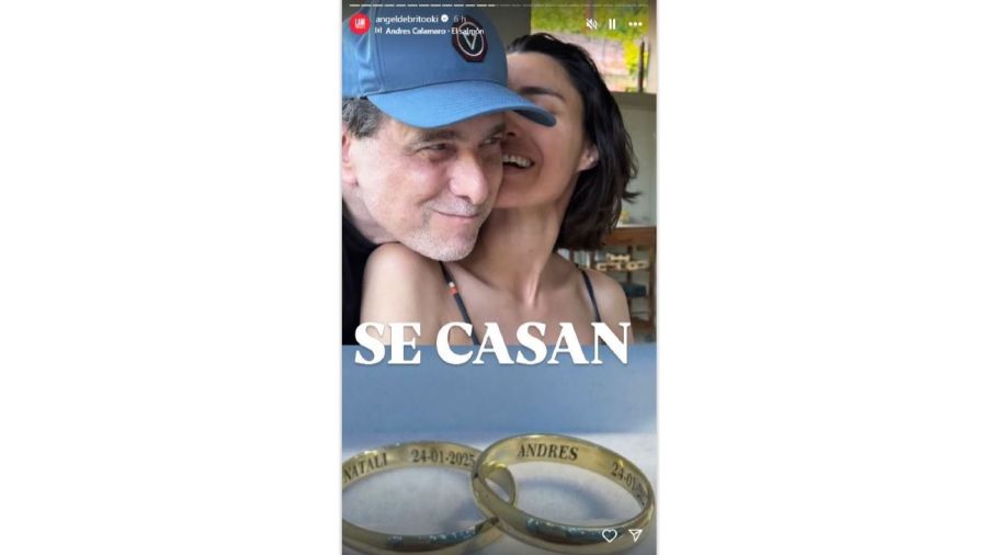 Andrés Calamaro y Natalí Franco anillos casamiento