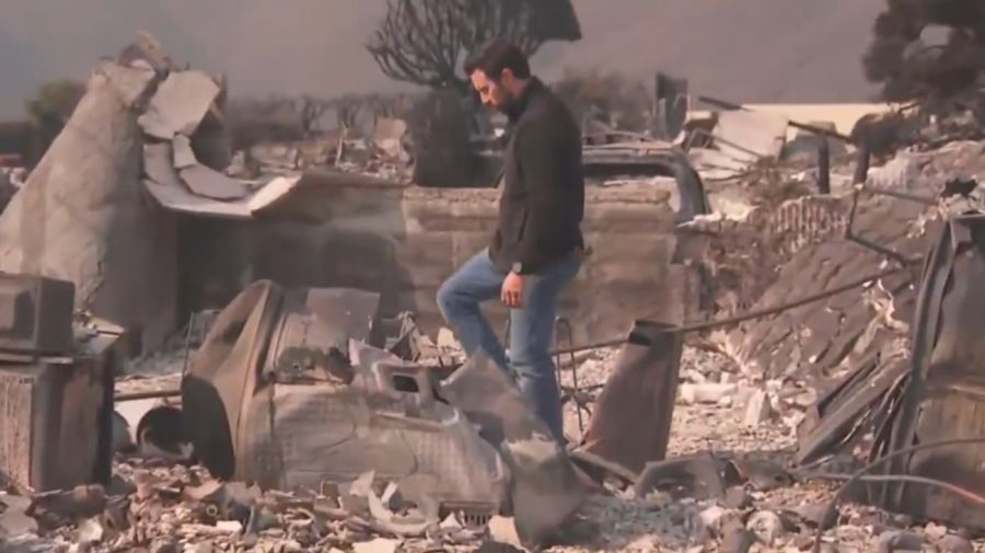 Así quedó la casa de Milo Ventimiglia tras el incendio