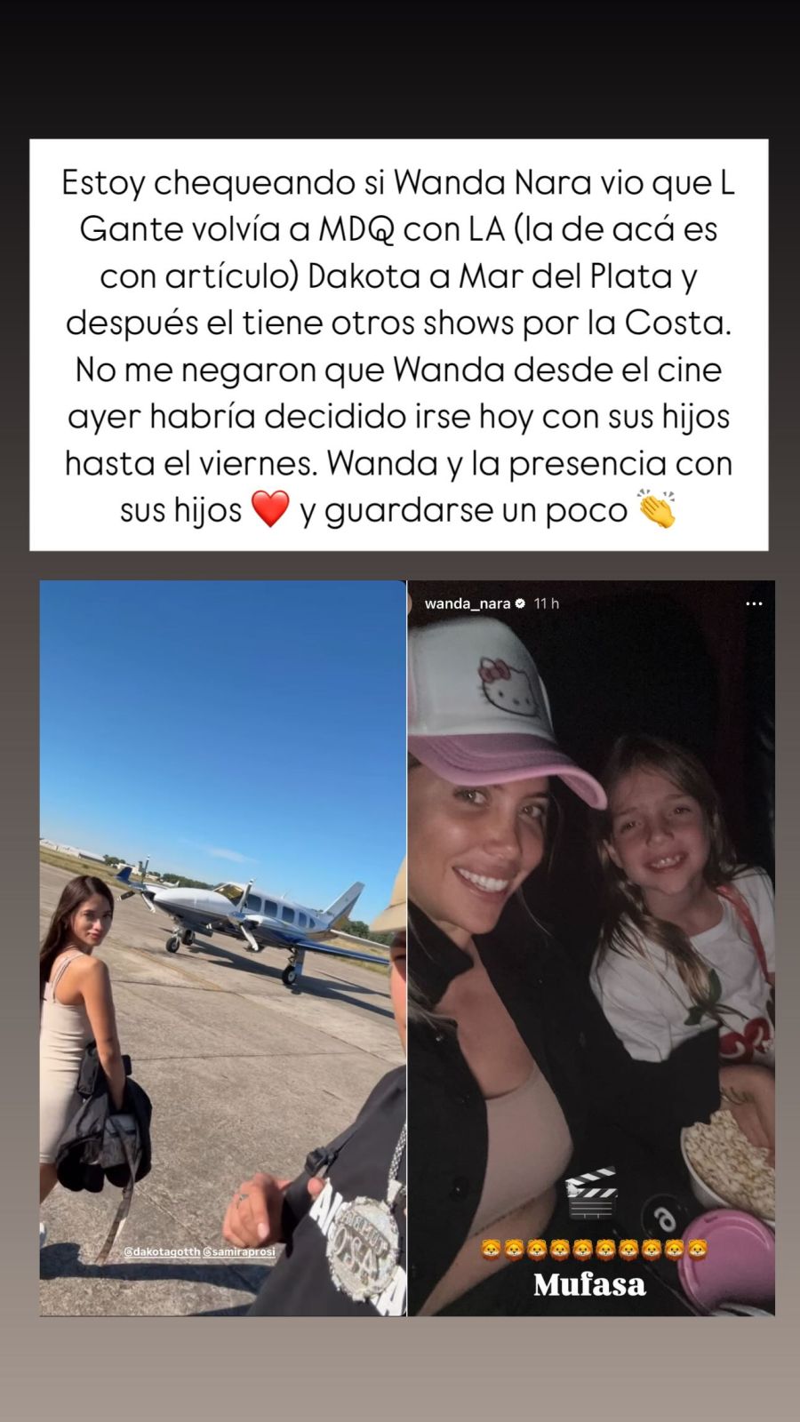 Wanda Nara y sus hijos