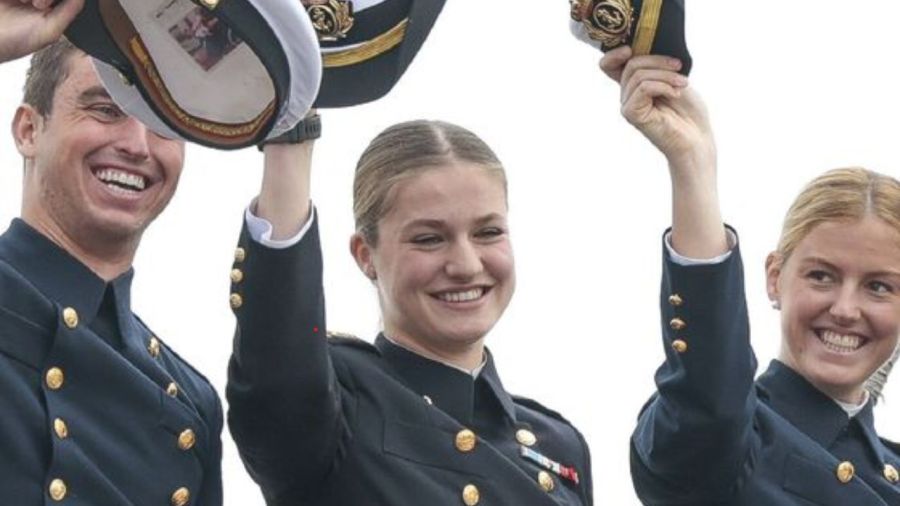 La princesa Leonor a bordo del buque escuela Elcano