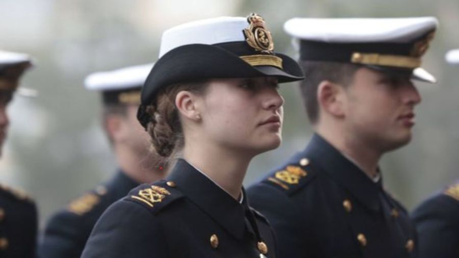 La princesa Leonor a bordo del buque escuela Elcano