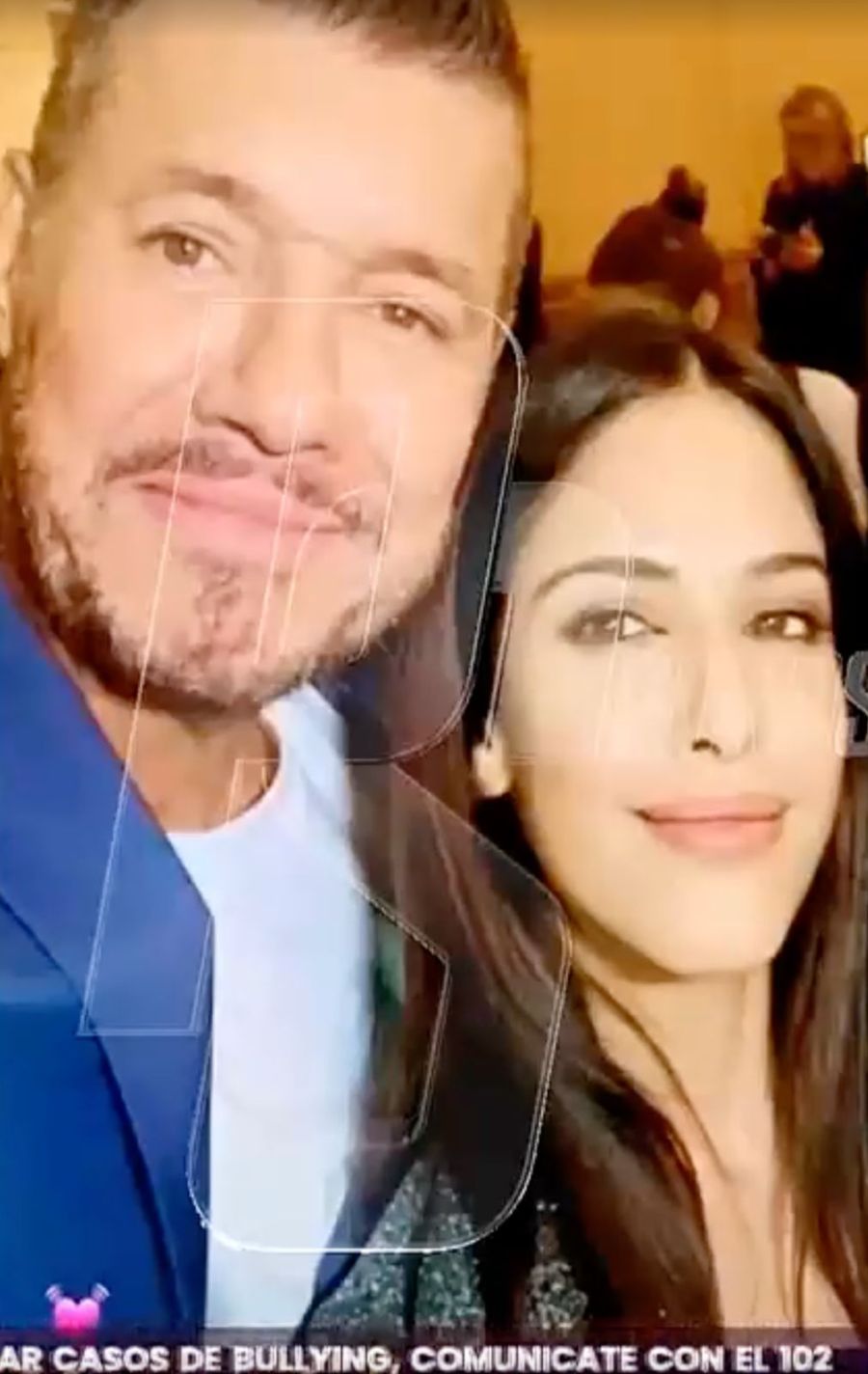 Marcelo Tinelli y Milett Figueroa