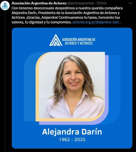 Murió Alejandra Darín