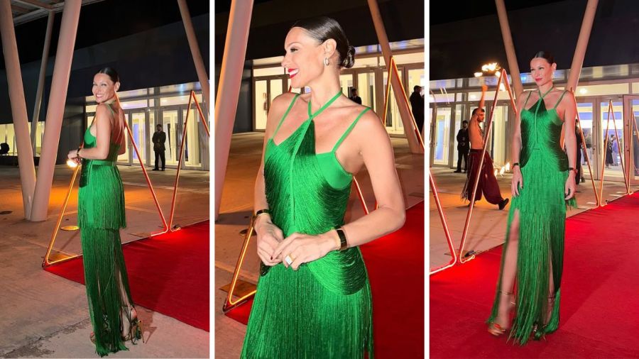 Pampita en la red carpet de la 46° Cena de los Famosos en Punta del Este