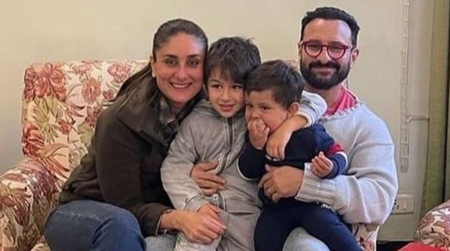 Kareena Kapoor y Saif Ali Khan, y sus hijos Tim Tim y Jeh