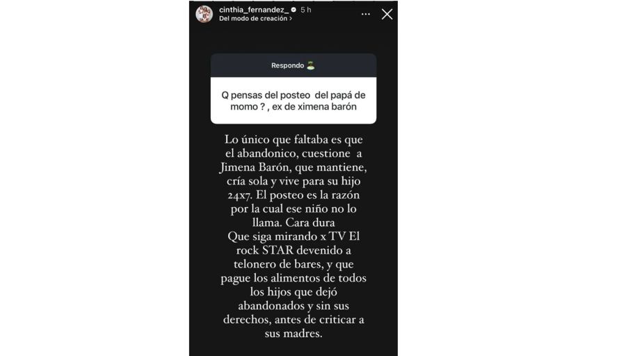 Cinthia Fernández contra Daniel Osvaldo