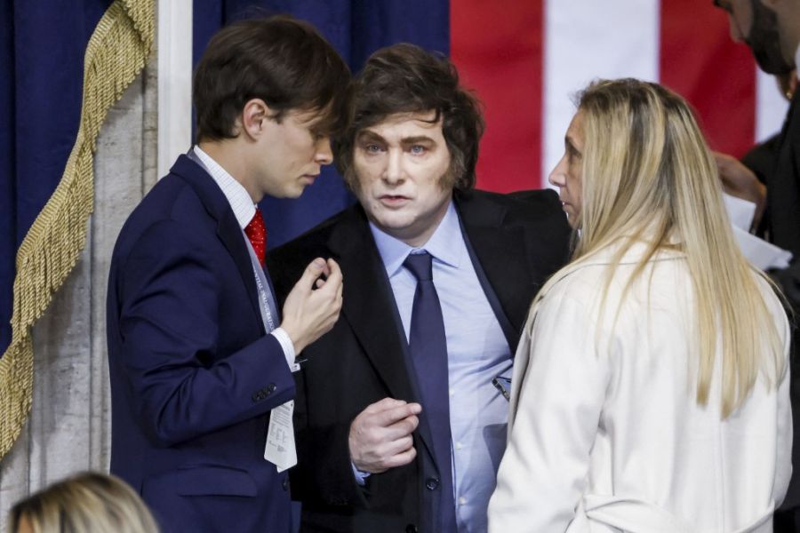 Javier Milei en la jura de Donald Trump en el Capitolio de Washington