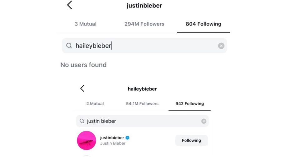 Justin Bieber dejó de seguir a Hailey Bieber en Instagram