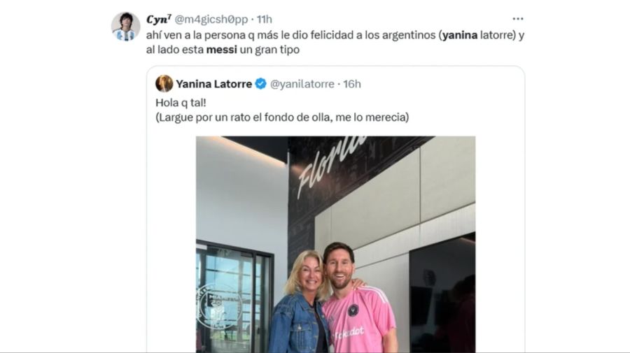 Memes Yanina Latorre y Messi