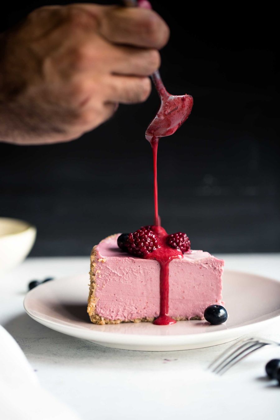 Torta raw de frambuesas