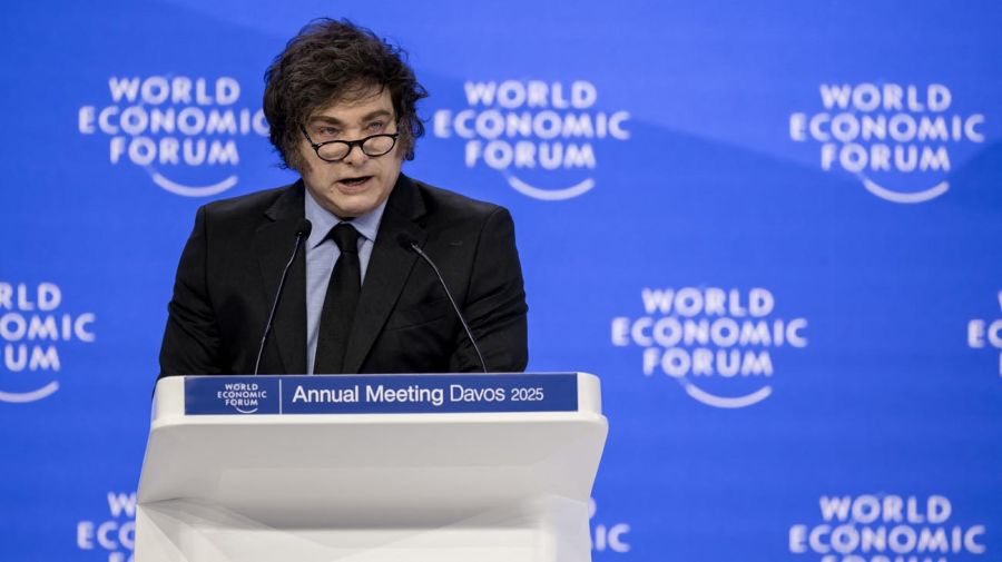 El presidente Javier Milei en el Foro Económico de Davos