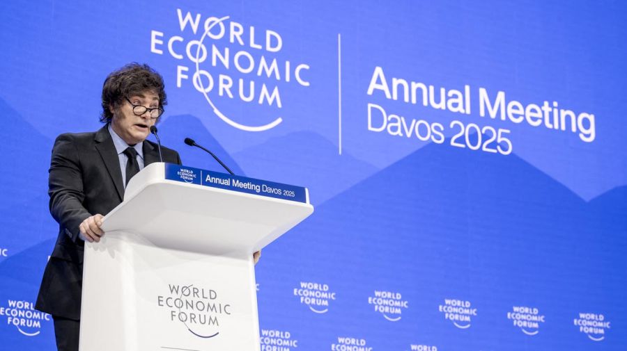 El presidente Javier Milei en el Foro Económico de Davos