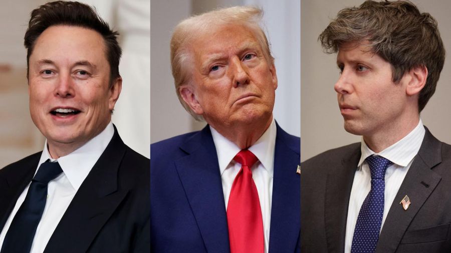 Elon Musk, Donald Trump y Sam Altman