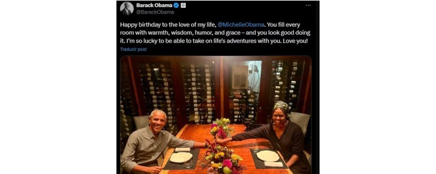 El mensaje de cumpleaños de Barack Obama a Michelle Obama