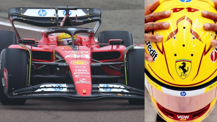 Hamilton en Ferrari