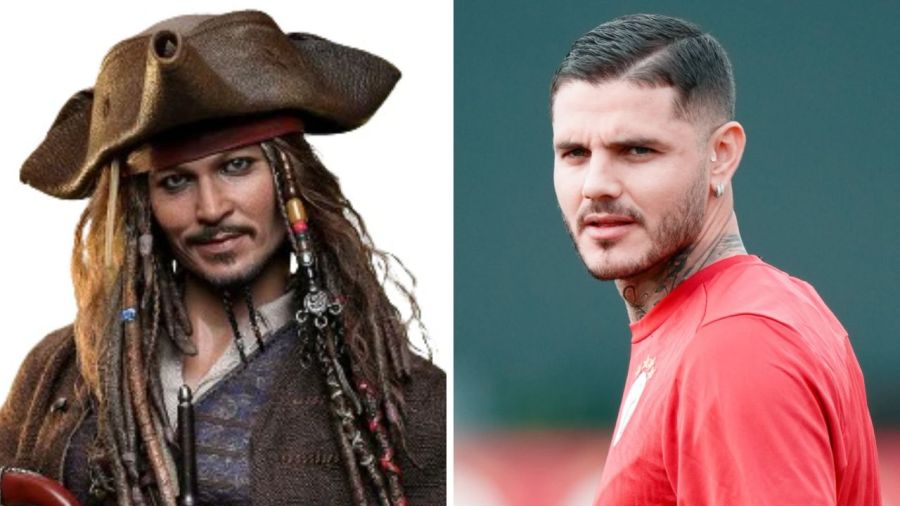 Mauro Icardi y Johnny Depp