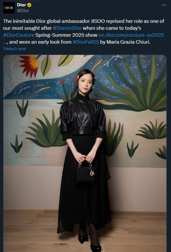 Jisoo Dior Fall 25