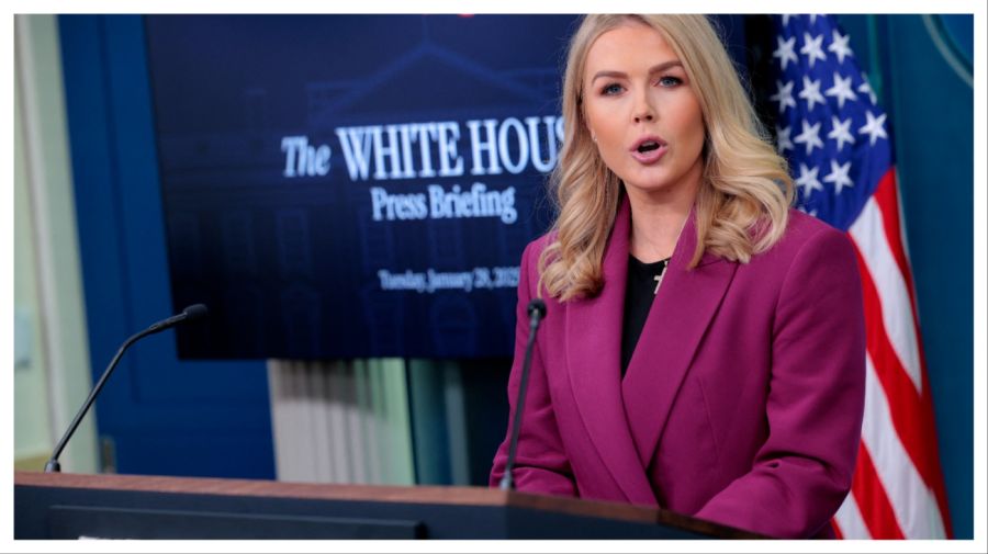 Vocera presidencial de Donald Trump, Karoline Leavitt el 28 de enero 2025
