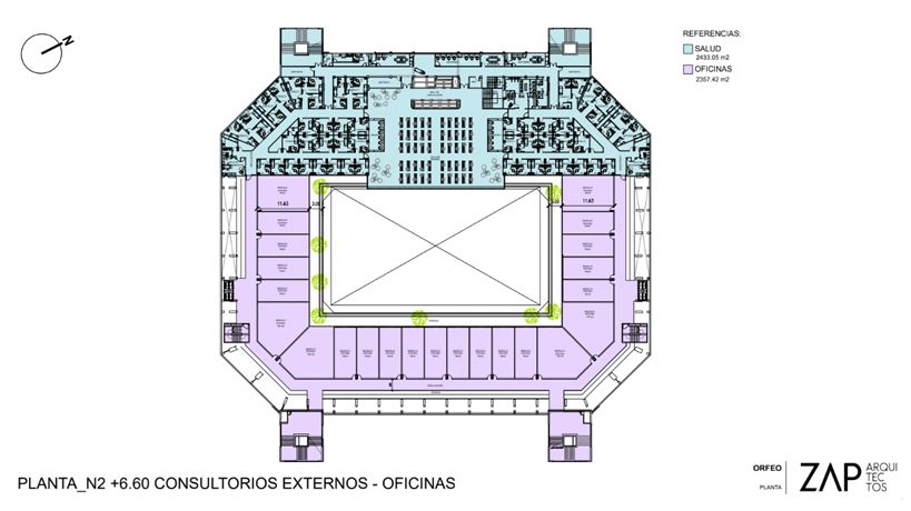 Plano de consultorios y oficinas