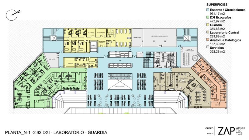 Plano planta de Laboratorios e imágenes