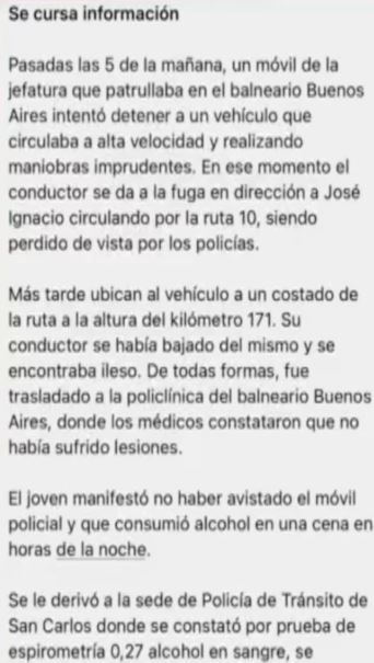 Todo lo que se sabe hasta ahora del accidente de Francisco Tinelli en Punta del Este