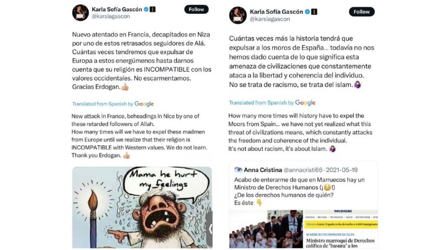 Escandalo con tuits de Karla Sofia Gascon