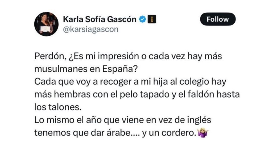 Escandalo con tuits de Karla Sofia Gascon