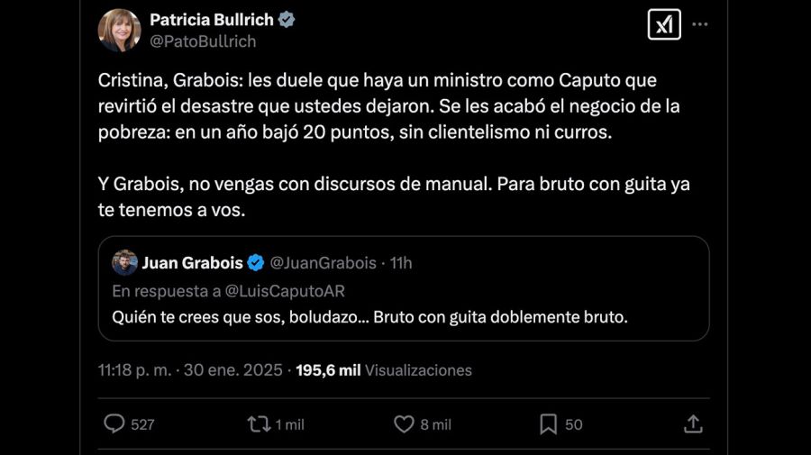 Patricia Bullrich y Juan Grabois