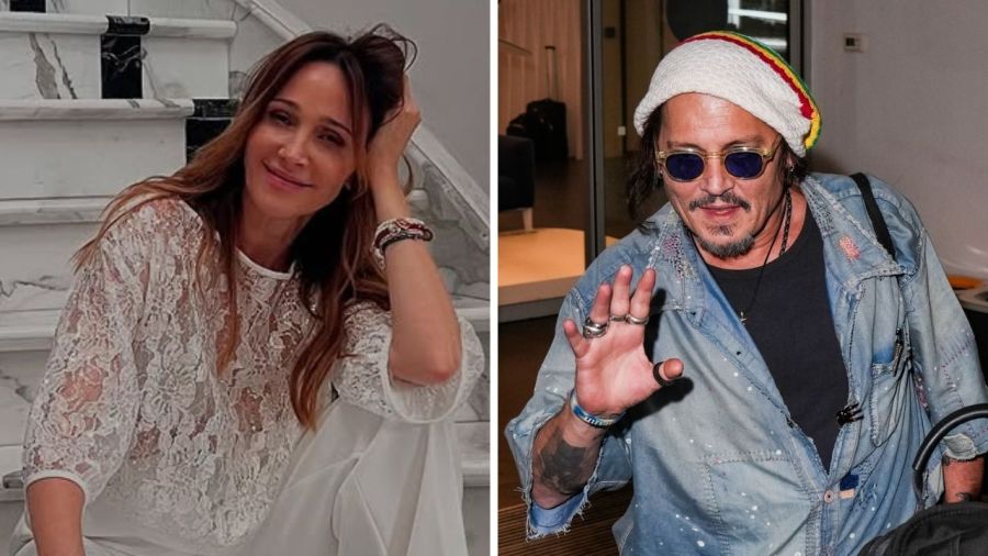 Vero Lozano y Johnny Depp