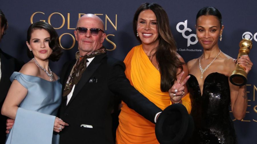 Selena Gomez, Jacques Audiard, Karla Sofia Gascon y Zoe Saldaña