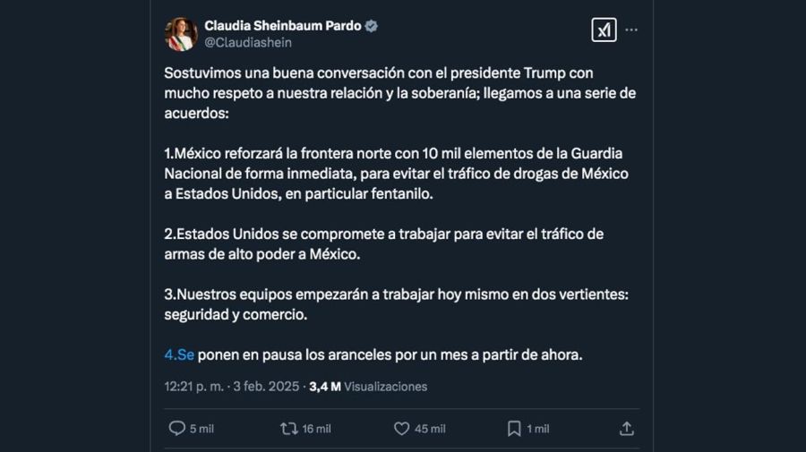 Claudia Sheinbaum y Donald Trump