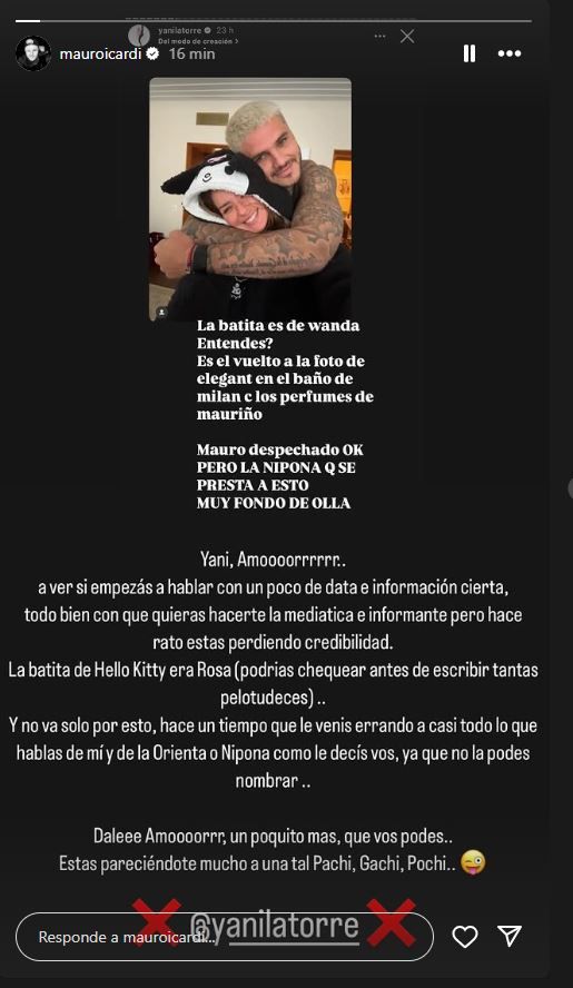 Descargo Mauro Icardi contra Yanina Latorre