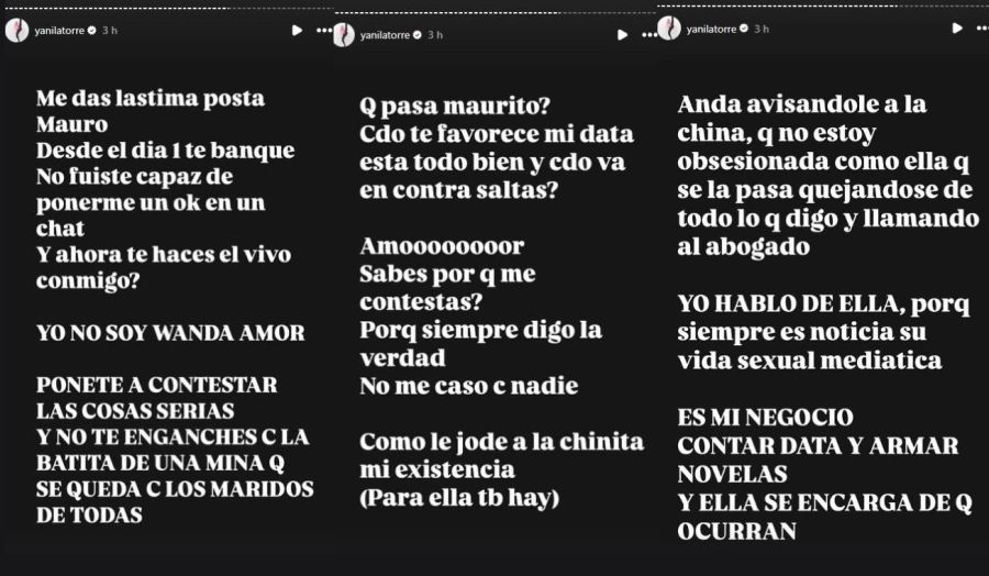 Yanina Latorre contra Mauro Icardi y China Suárez