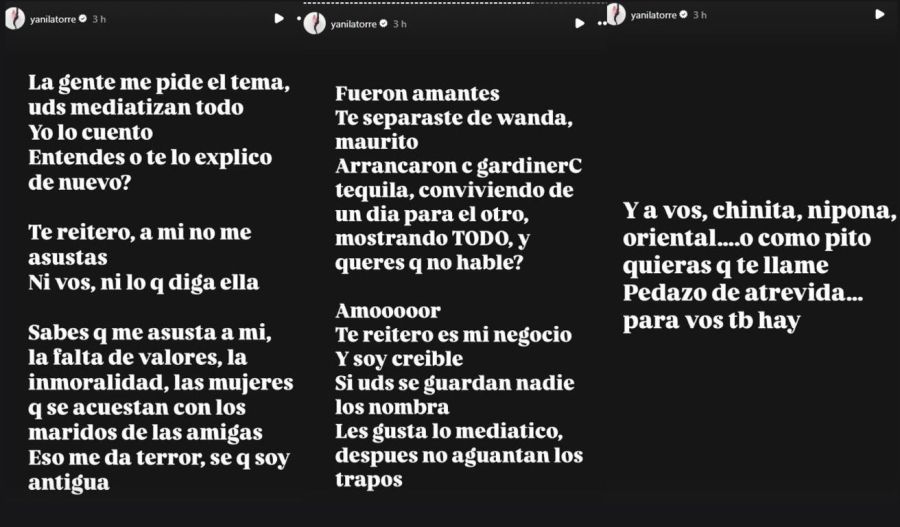 Yanina Latorre contra Mauro Icardi y China Suárez