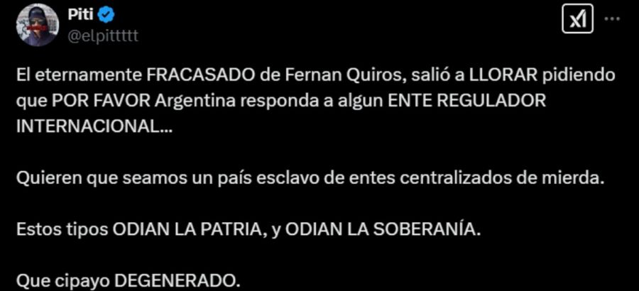 Trolls libertarios criticaron al ministro de Salud porteño, Fernán Quirós 20250205