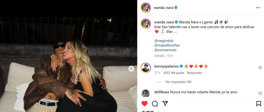 L-Gante y Wanda Nara lanzarán una canción juntos