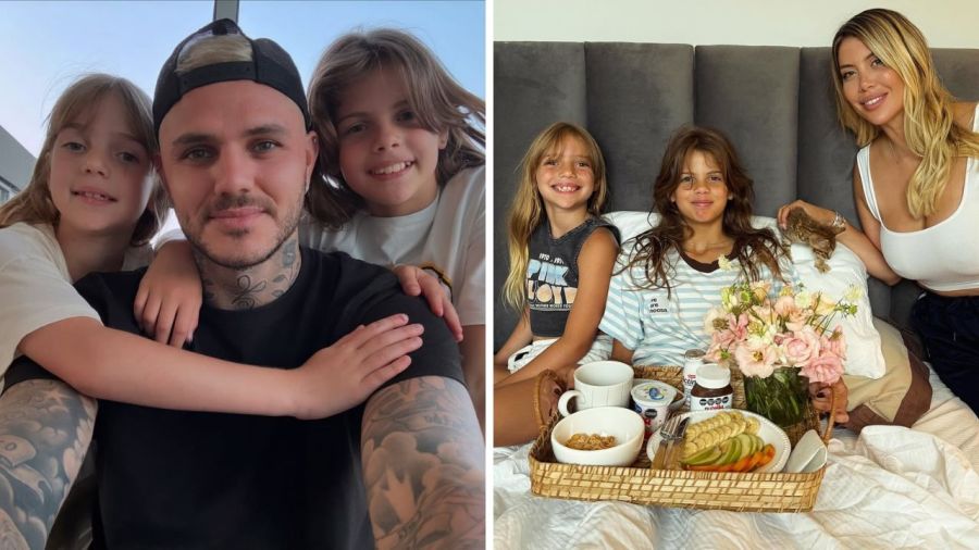 Mauro Icardi, Wanda Nara, Francesca e Isabela Icardi