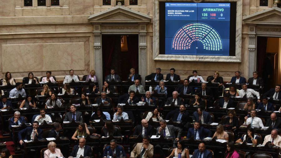 Sesión de la Cámara de Diputados para suspender las PASO