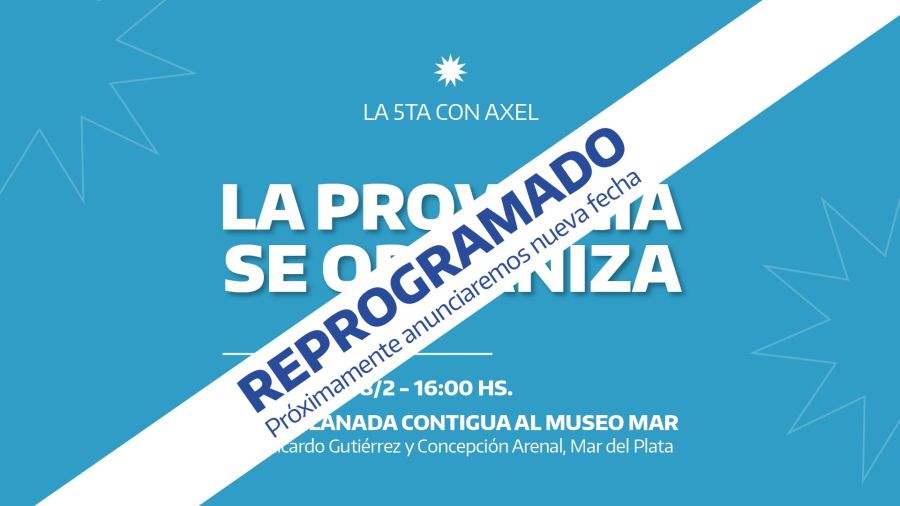 Flyer Acto Axel Kicillof reprogramado
