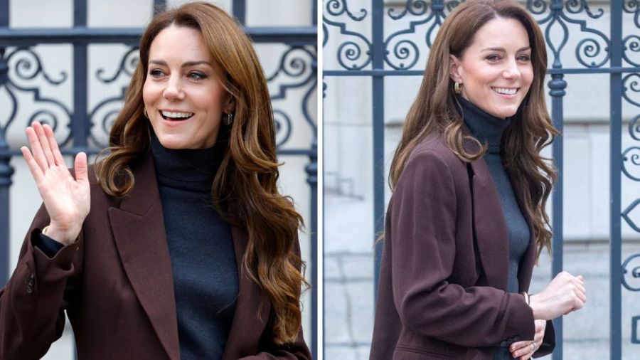 Kate Middleton blazer mocha mousse 