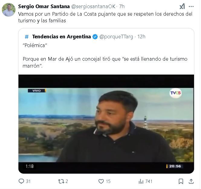 Tuit de Sergio Santana