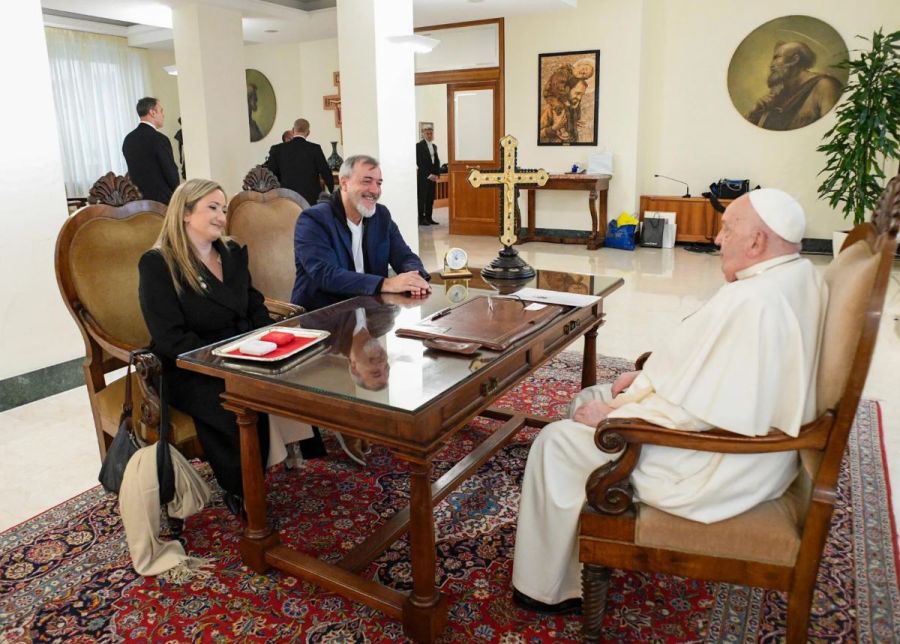 El Papa Francisco con el secretariado general de ATE