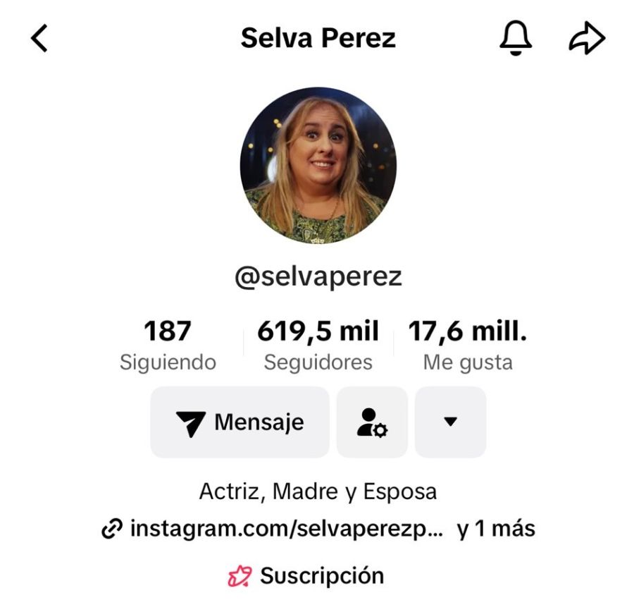 TikTok de Selva Pérez de Gran Hermano