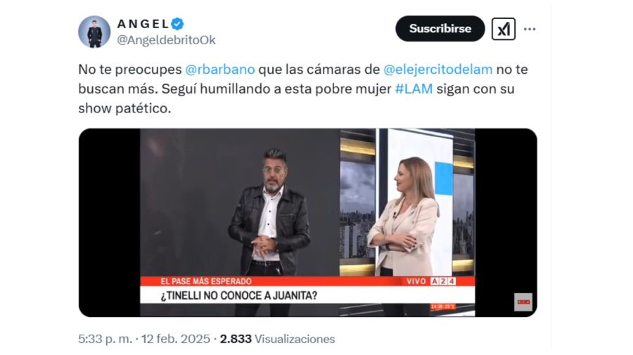 Ángel de Brito contra Rolando Barbano