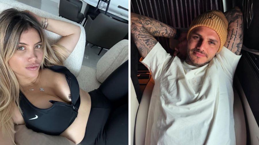 Wanda Nara, Mauro Icardi, y sus hijas, Francesca e Isabella