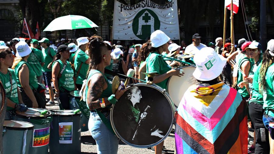 La marcha anti fascista