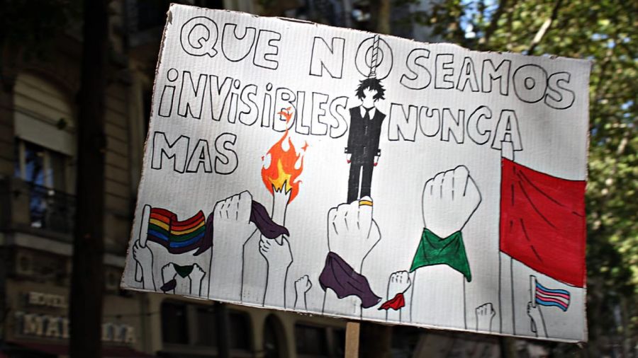 La marcha anti fascista