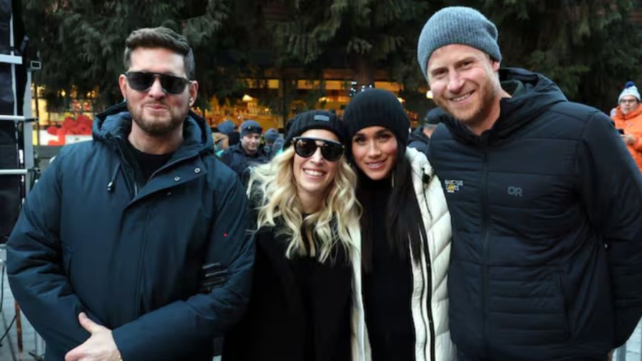 Michael Bublé, Luisana Lopilato, el príncipe Harry y Meghan Markle juntos en Canadá