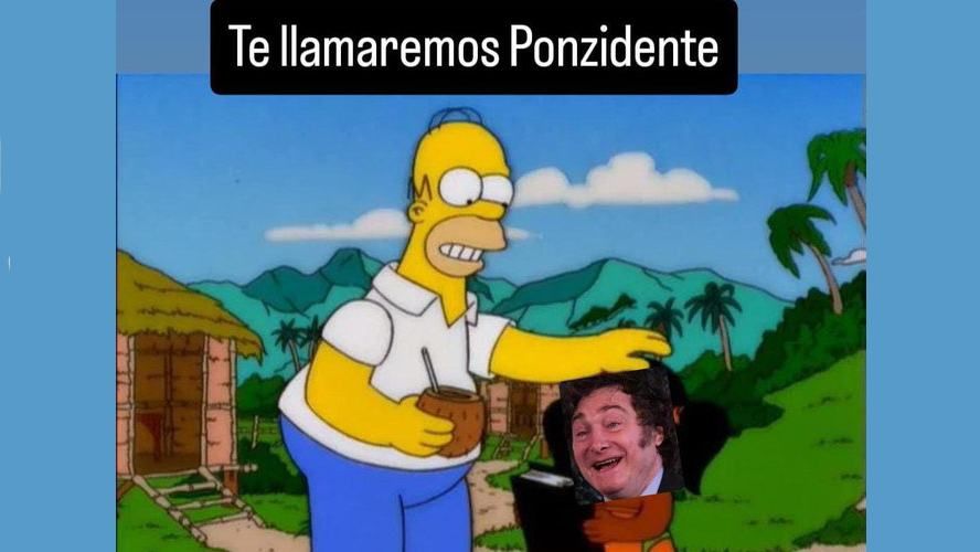 Con memes las redes acusaron a Milei
