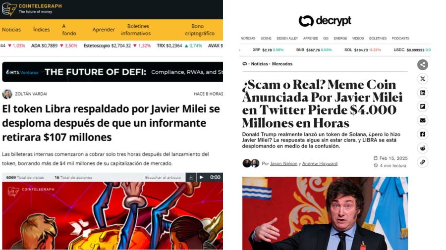 Los medios del mundo sobre el escándalo cripto de Milei